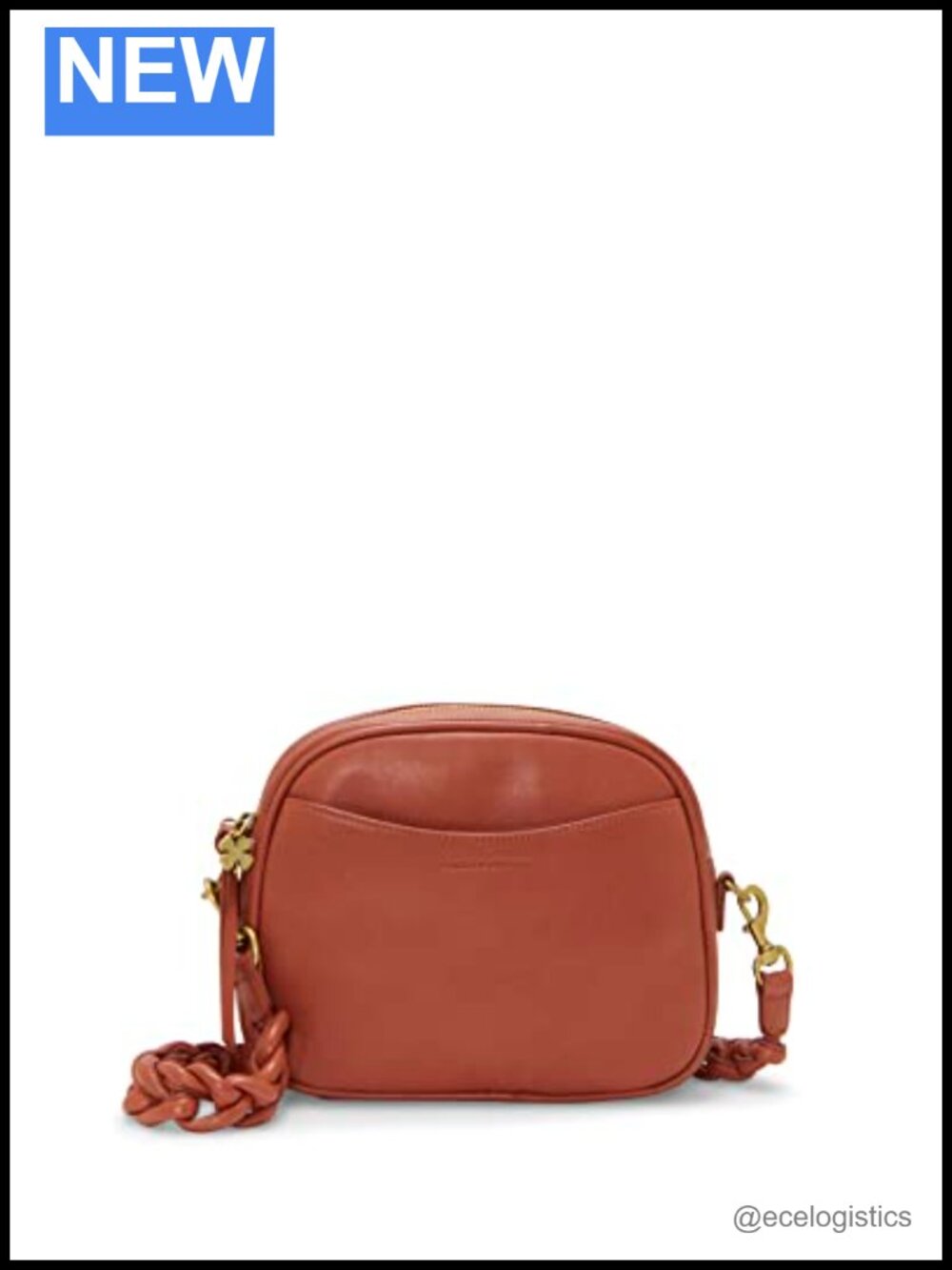 Lucky Brand Leather Crossbody Bag with Zipper Closure